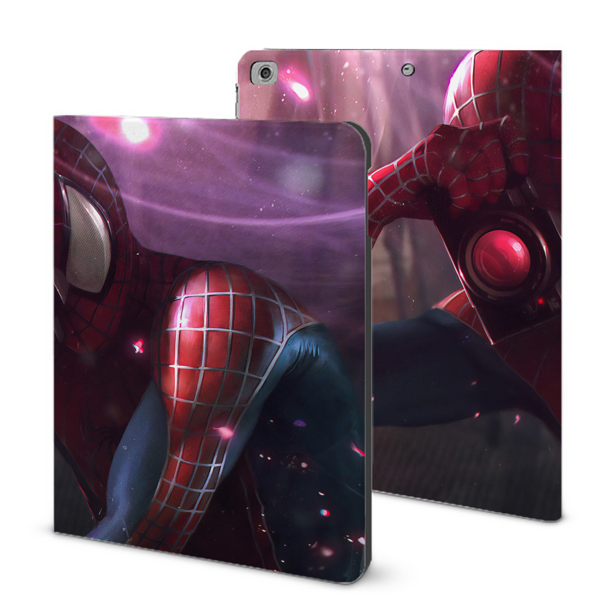 （画像用） Spider Man スパイダーマン IPad ケース ブック型 PUレザー TPU 耐衝撃 軽量 薄型 ペン収納なし 全面保護 IPad 各モデル対応